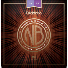 D'Addario NB1152 11-52 Nickel Bronze Custom Light Acoustic Guitar Strings