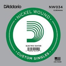 D'Addario NW034 .034 XL Nickel Wound Single String