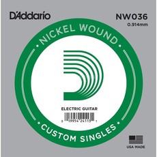 D'Addario NW036 .036 XL Nickel Wound Single String