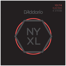 D'Addario NYXL1074 10-74 NYXL Nickel Wound Light Top Heavy Bottom 8 String Electric Guitar Strings