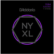 D'Addario NYXL1164 11-64 Nickel Wound Medium 7 String Electric Guitar Strings