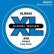 D'Addario XLB040 .040 XL Nickel Wound Long Scale Single Bass Guitar String