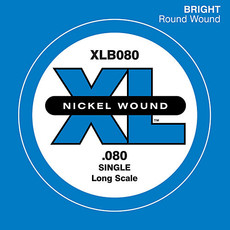 D'Addario XLB080 .080 XL Nickel Wound Long Scale Single Bass Guitar String