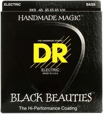 DR BKB-45 Black Beauties 45-105 Medium Stainless Steel Black Coated Bass Guitar Strings