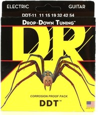 DR DDT-11 Drop Down Tuning 11-54 Heavy Nickel Plated Steel Electric Guitar Strings