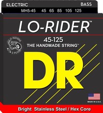 DR MH5-45 Lo-Rider 45-125 Medium Stainless Steel 5-String Bass Guitar Strings