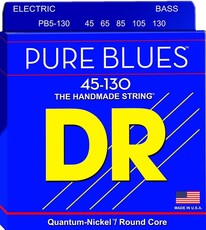 DR PB5-130 Pure Blues Series 45-130 5 String Medium Quantum-Nickel Bass Guitar Strings