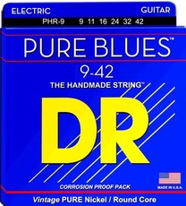 DR PHR-9 Pure Blues 9-42 Light Pure Nickel Electric Guitar Strings