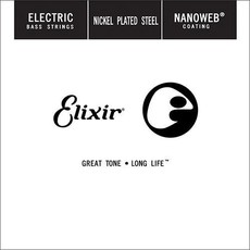 Elixir 15430 Nanoweb 130 Nickel Plated Steel Coated Single Bass Guitar String