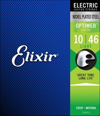 Elixir 19052 Optiweb 10-46 Light Nickel Plated Steel Coated Electric Guitar Strings