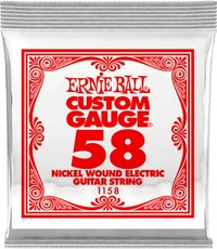 Ernie Ball 1158 .058 Nickel Wound Electric Guitar Single String