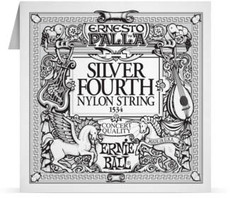 Ernie Ball 1534 Silver 4th Nylon Classical Guitar Single String