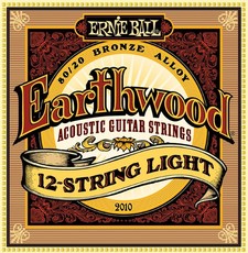 Ernie Ball 2010 Earthwood Light 80/20 Bronze 12 String Acoustic Guitar Strings