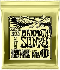 Ernie Ball 2214 Mammoth Slinky 12-62 Nickel Wound Electric Guitar Strings with Wound G