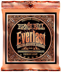 Ernie Ball 2546 Everlast Coated Medium Light Phosphor Bronze Acoustic Guitar Strings