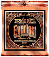 Ernie Ball 2548 Everlast Coated Light Phosphor Bronze Acoustic Guitar Strings