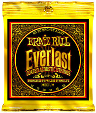 Ernie Ball 2554 Everlast Coated Medium 80/20 Bronze Acoustic Guitar Strings