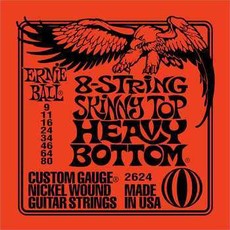 Ernie Ball 2624 9-80 Skinny Top Heavy Botttoms 8 String Electric Guitar Strings