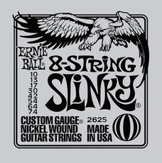 Ernie Ball 2625 8 String Slinky 10-74 Nickel Wound 8 String Electric Guitar Strings