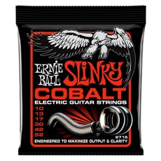 Ernie Ball 2715 Slinky Cobalt Series 10-52 Skiny Top Heavy Bottom Electric Guitar Strings (Orange)