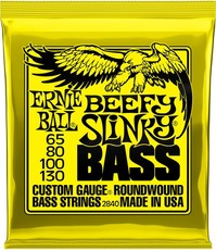 Ernie Ball 2840 Beefy Slinky 65-130 Nickel Wound Bass Guitar Strings