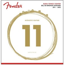 Fender 80/20 Coated Dura-Tone 880CL 11-52 Acoustic Guitar Strings