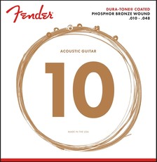 Fender Dura-Tone 10-48 Coated Phosphor Bronze Extra Light Acoustic Guitar Strings