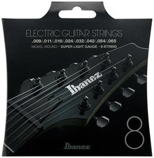 Ibanez IEGS8 9-65 Nickel Wound Super Light 8 String Electric Guitar Strings