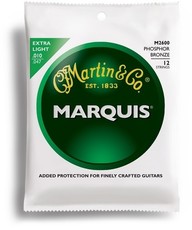 Martin M2600 Marquis 10-47 92/8 Phosphor Bronze Extra Light 12-String Acoustic Guitar Strings