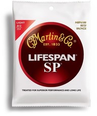 Martin MSP6100 Lifespan SP 12-54 80/20 Bronze Light Acoustic Guitar Strings