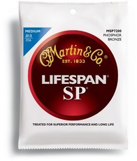 Martin MSP7200 Lifespan SP 13-56 92/8 Phosphor Bronze Medium Acoustic Guitar Strings