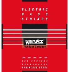 Warwick 42300 ML 5B Red Label Series 40-130 Medium Light Low B 5 String Stainless Steel Bass Guitar Strings