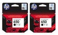 HP Ink 650 Combo Pack Two Black 650/HP650 OEM