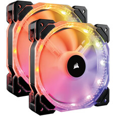 Corsair HD140 RGB LED High Performance 140mm PWM Cooling Fan - Twin Pack with Controller