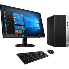 HP Black Friday 2020 Desktop Bundle - HP ProDesk 400 G6 Microtower PC + HP N246v 23.8-inch Full HD IPS LED Monitor