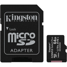 Kingston 64GB micSDXC Canvas Select Plus 100R A1 C10 Card + ADP (SDCS2/64GB)