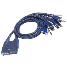 ATEN 4-Port USB VGA/Audio Cable KVM Switch 1.8m (CS64U)