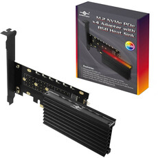 Vantec M.2 NVMe PCIe X4 Adapter With ARGB Heat Sink(VANTEC UGT-M2PC12-RGB ADP)