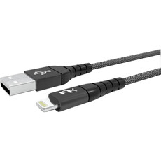 FEELTEK 1.8M Braided Apple Lighting Connector  to USB Type A Cable - Black (FTK-CBL ATL-1M8K)