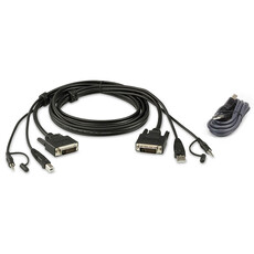 ATEN 6ft. Single Display DVI-D Secure KVM Cable Kit (2L-7D02UDX2)