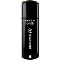 Transcend JetFlash 350 64GB USB Flash Drive - Piano Black (TS64GJF350)