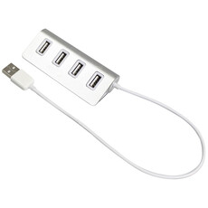 Volkano Pivot Series 4 Port USB Hub - Silver (VK20011SL)