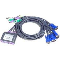 ATEN 4-Port PS/2 VGA/Audio Cable KVM Switch (CS64A)