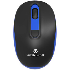 Volkano Jade Series Wireless Optical Mouse - Black With Blue (VK20125BKBL)