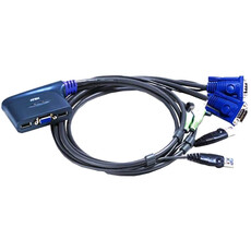 ATEN 2-Port USB VGA Cable-Built-in KVM Switch (CS62U)