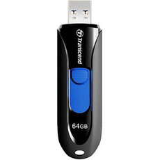 Transcend JetFlash 790K 64GB Capless USB Flash Drive - Black & Blue (TS64GJF790K)