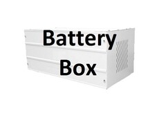 Mecer Battery Box for x 2 100Ah Battery On Adjustable Feet (SOL-BBB-2-100A-BLK)