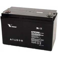 Vision 100Ah 12V Fully Sealed AGM Technology 6FM100Z-X Deep Cycle Battery (SOL-B-100-12V-Z)