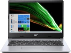 Acer Aspire 1 Notebook PC - Celeron N4500 / 14.0" HD / 4GB RAM / 64GB EMMC Drive / Win 10 Home / Silver (NX.A7VEA.001)