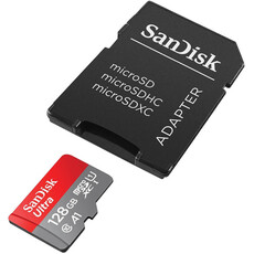 Sandisk 128gb Ultra Microsdxc + Sd Adapter 100mb Card (SDSQUNR-128G-GN3MA)